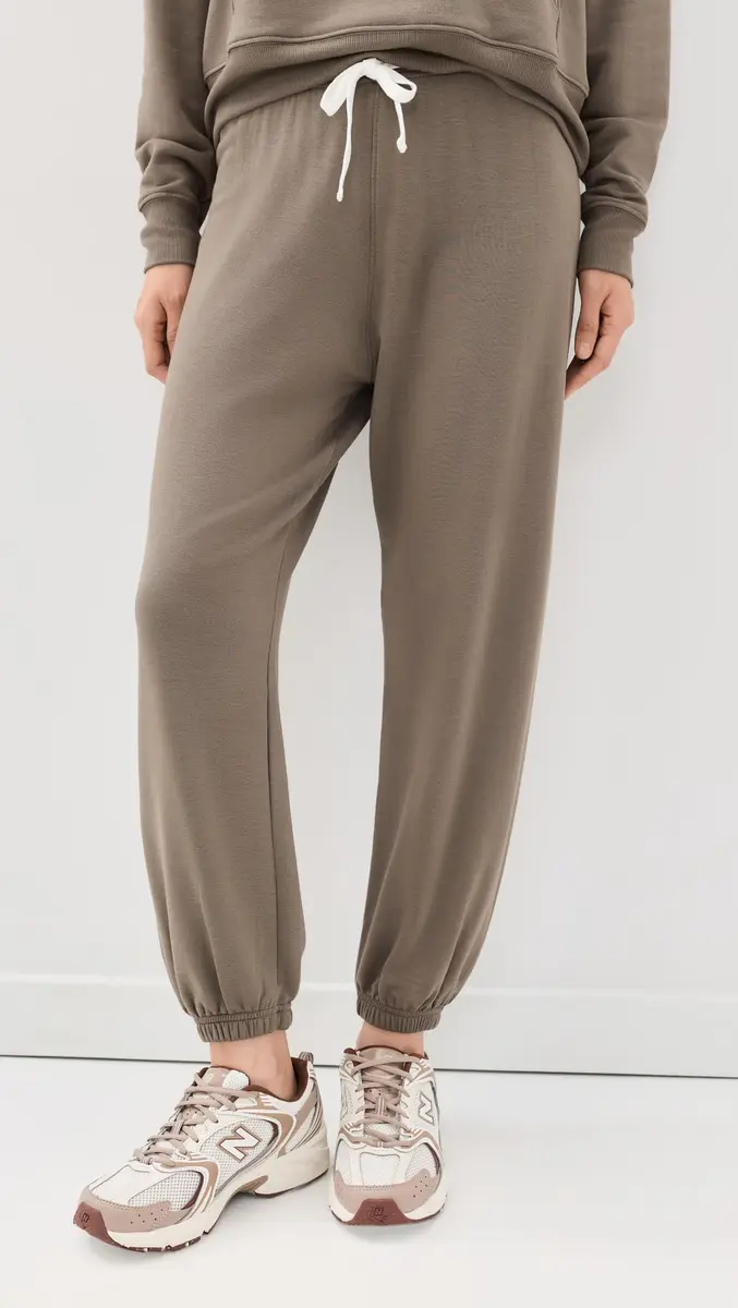 Splits59 Andie Oversized Fleece Sweatpants Lentil X-Large | Relaxed Fit, Mid-Rise, Ankle Length - view 2