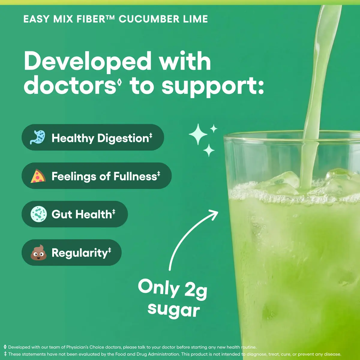 Physician's CHOICE Easy Mix Fiber Supplement 9.9oz (280g) | GLP-1 Friendly Daily Prebiotic Fiber Powder - view 6