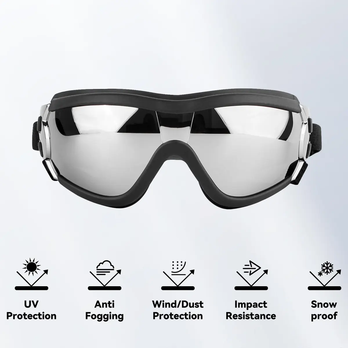 NAMSAN Dog Goggles Small to Medium Breed, Classic Black | UV Protection for Outdoor Adventures - view 4