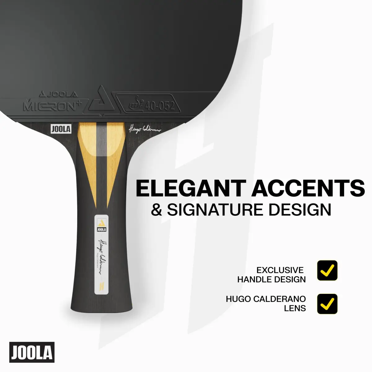 JOOLA Hugo Calderano Infinity Carbon Table Tennis Racket – Ergonomic Flared Grip - ITTF Approved Rubbers - Competition Paddle for Power Players - 185g - view 4