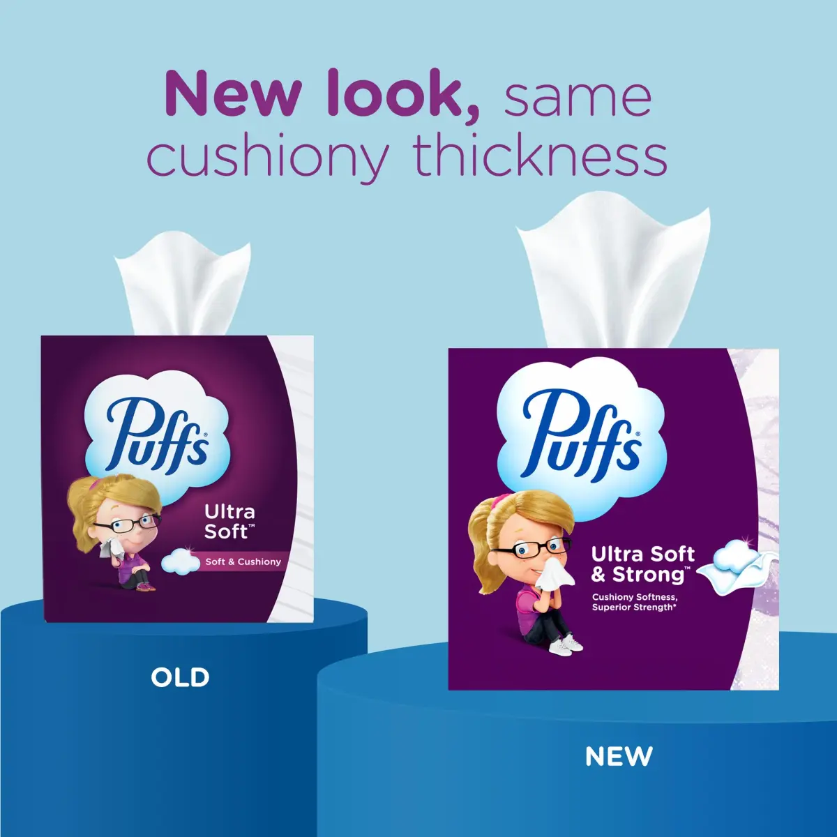 Puffs Ultra Soft Facial Tissues Mega Cube 72 Count (Pack of 6) | Dermatologist Tested for Sensitive Skin - view 3