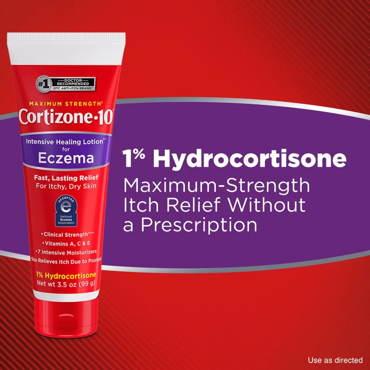 Cortizone 10 Maximum Strength Intensive Healing Lotion for Eczema 1% Hydrocortisone 14 oz (4 x 3.5 oz) | Fast-Acting Anti-Itch Cream for Minor Skin Irritations - view 3