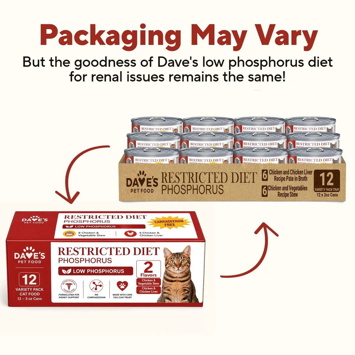 Dave's Pet Food Non Prescription Renal Cat Food Variety Pack 3 oz | Kidney Support with Quality Proteins - view 2
