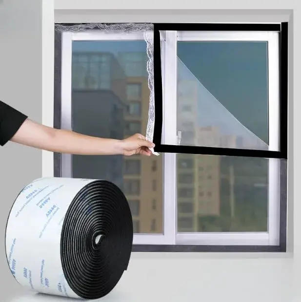 SANKA Heavy Duty Hook and Loop Tape Roll, Black, 2 in x 10 FT | Self-Adhesive Fastener with Industrial Strength - view 4