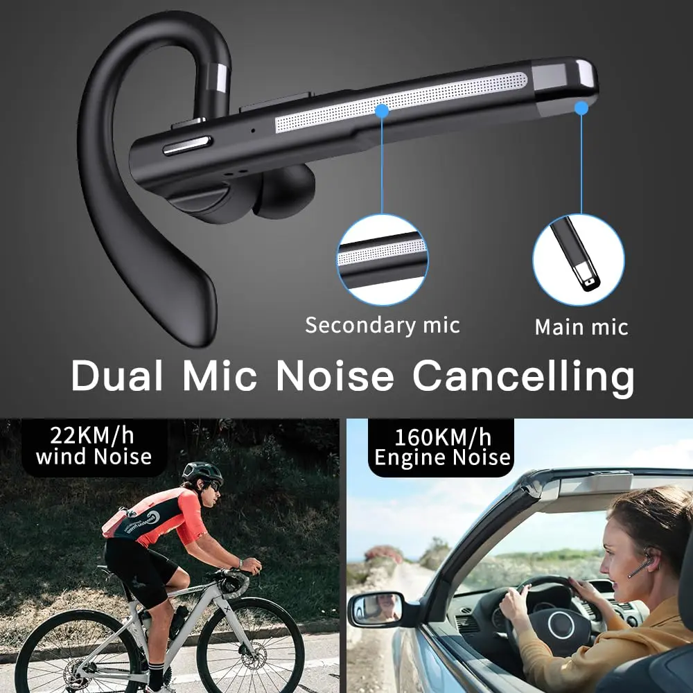 Hsility YYK520-2 Bluetooth Headset with Mic | 100 Hrs Battery, 270° Rotatable Earpiece - view 5