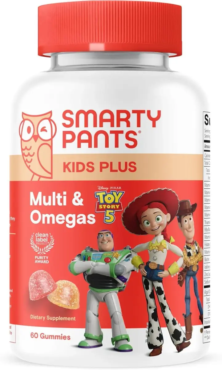 SmartyPants Toy Story 5 Kids Multivitamin Gummies 60 Count | Immune Support with Omega 3, Vitamin D, C, B12, E, Zinc & Iodine - main product image
