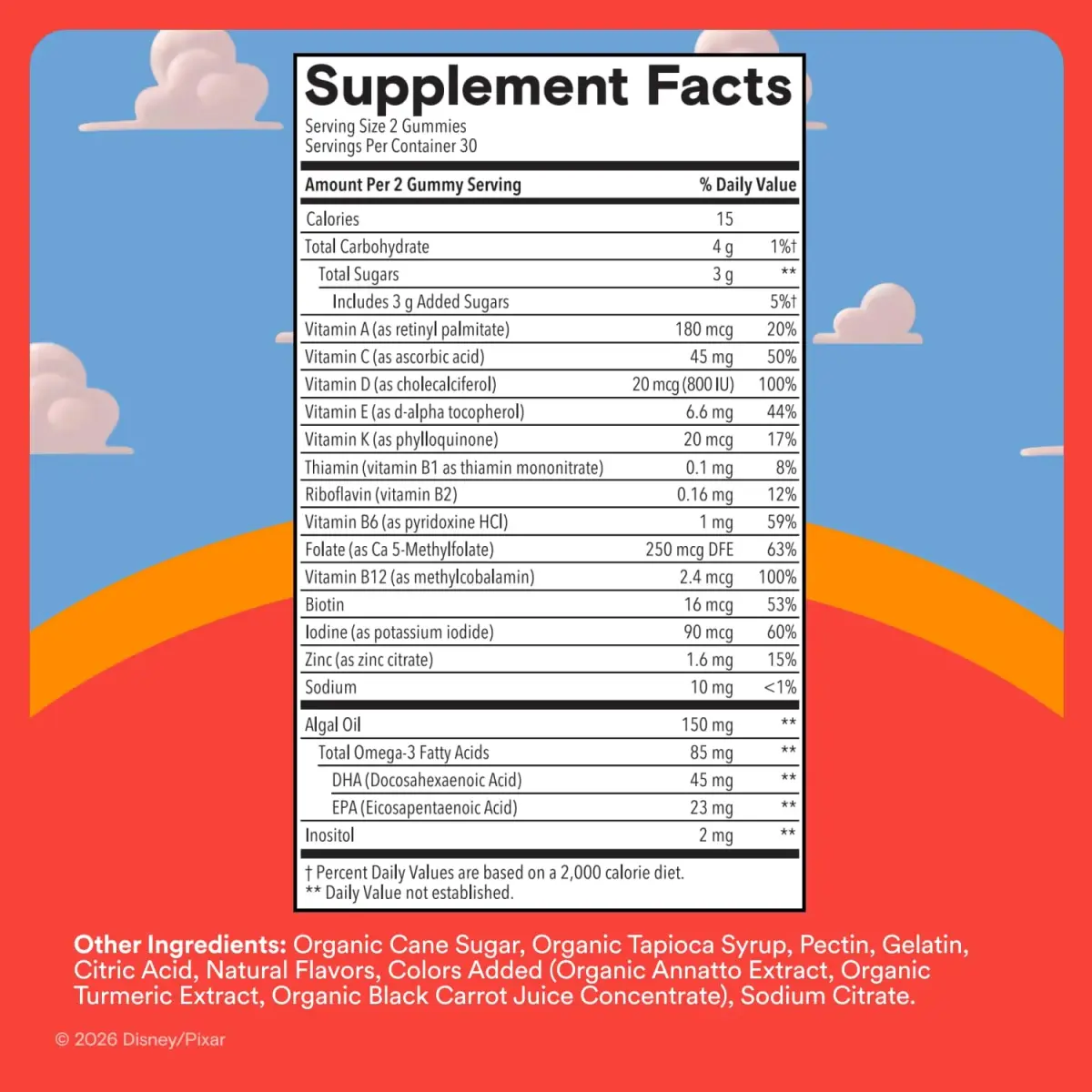 SmartyPants Toy Story 5 Kids Multivitamin Gummies 60 Count | Immune Support with Omega 3, Vitamin D, C, B12, E, Zinc & Iodine - view 4
