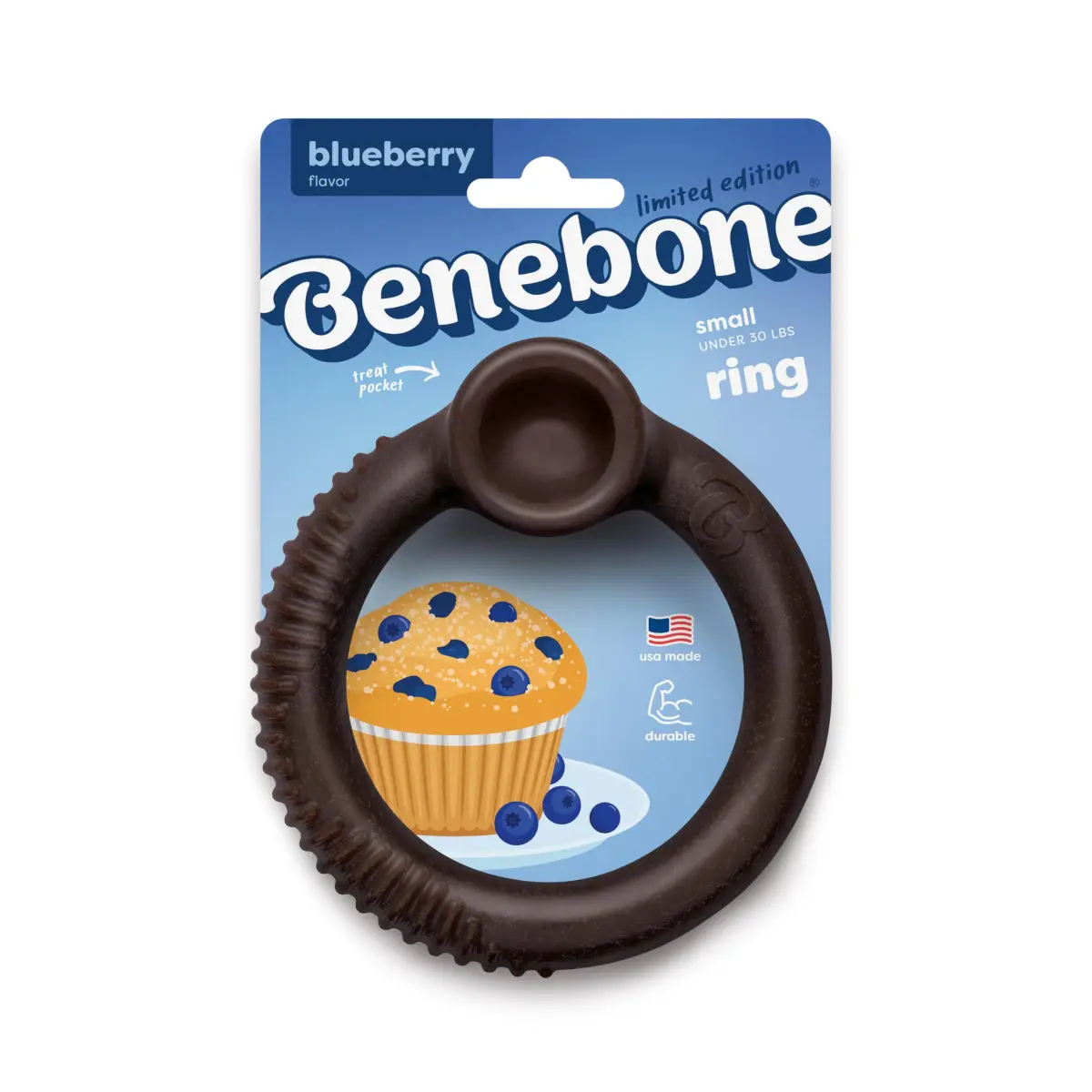 Benebone REAL Blueberry Ring Dental Chew Toy for Dogs, Small (0.13 kg) - main product image
