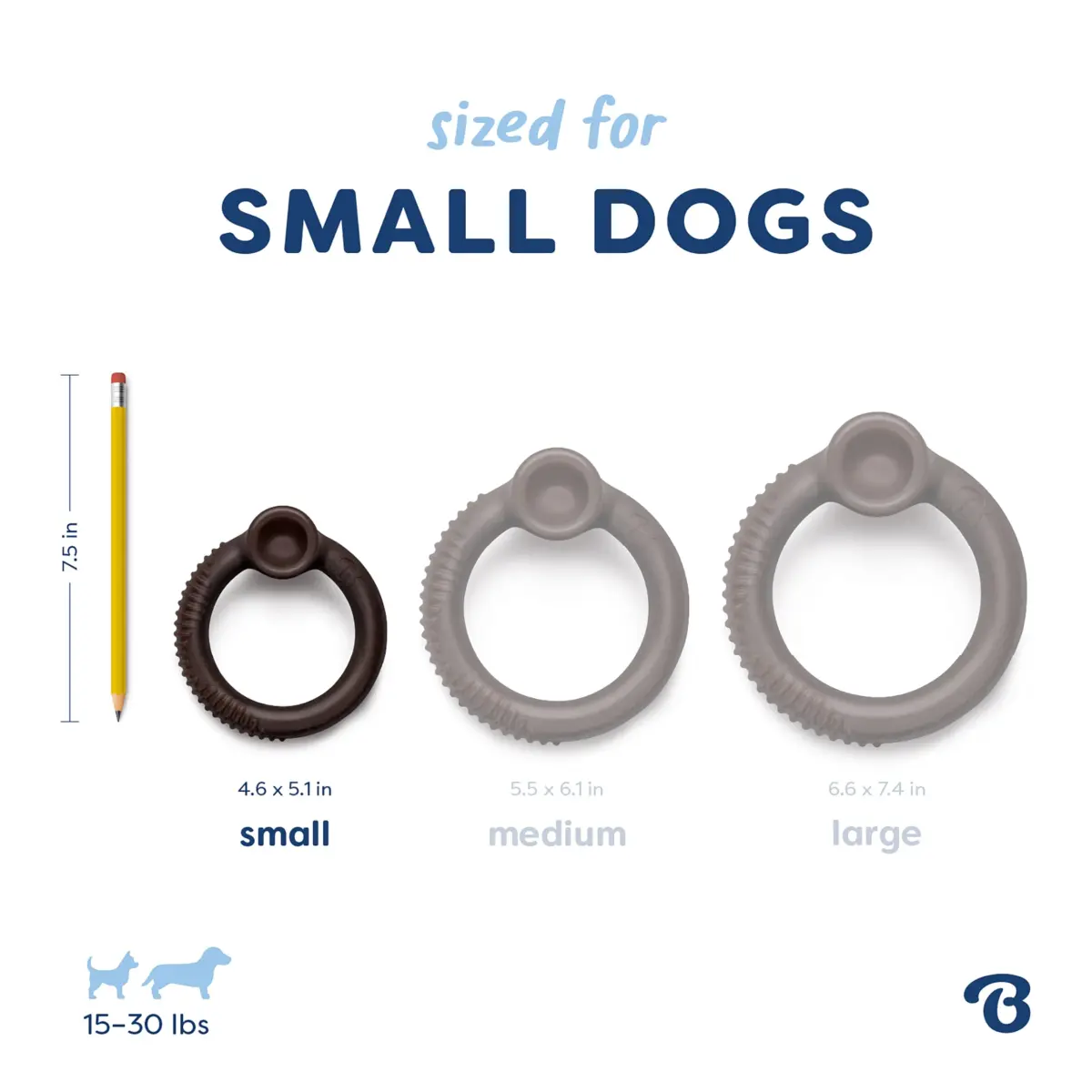 Benebone REAL Blueberry Ring Dental Chew Toy for Dogs, Small (0.13 kg) - view 4