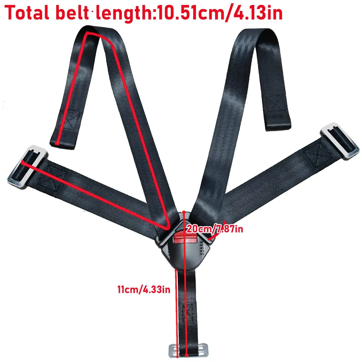 CaoXiong Universal 5 Point Baby Seat Chest Harness Clip Black | Safety Buckle for Strollers & Highchairs - view 2