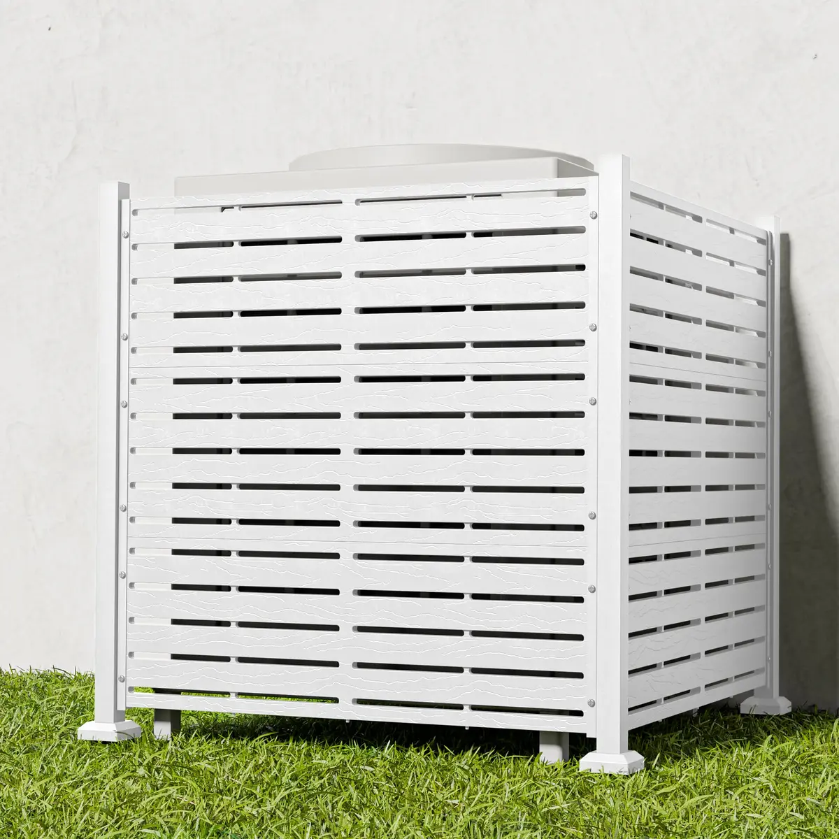 Diyfire White Fence Panel | No-Dig Outdoor Privacy Screen for Patio & Garden - main product image