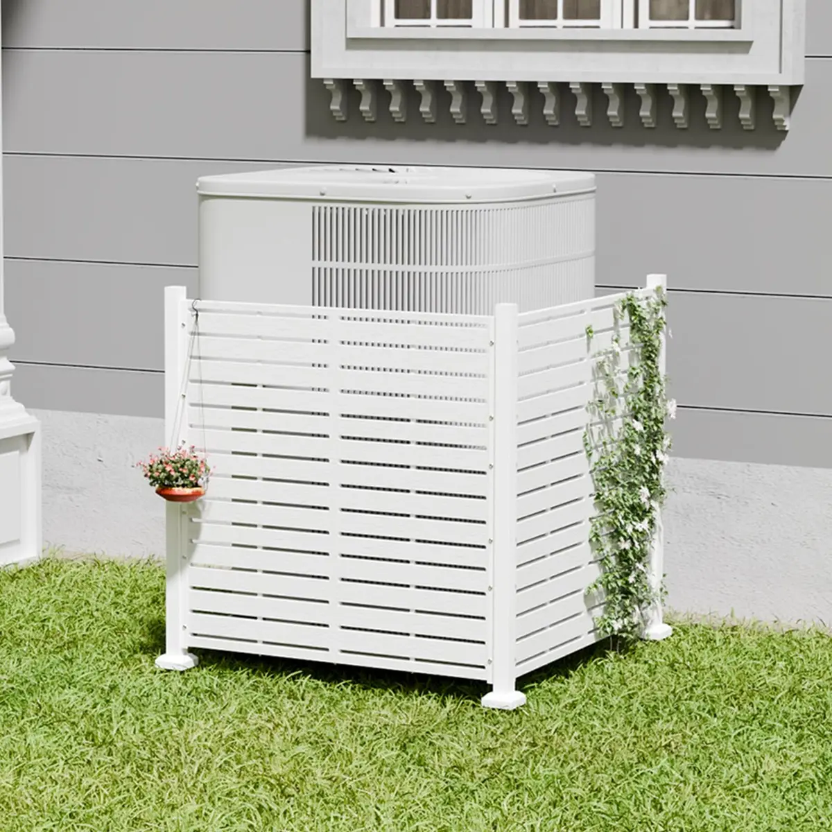 Diyfire White Fence Panel | No-Dig Outdoor Privacy Screen for Patio & Garden - view 6