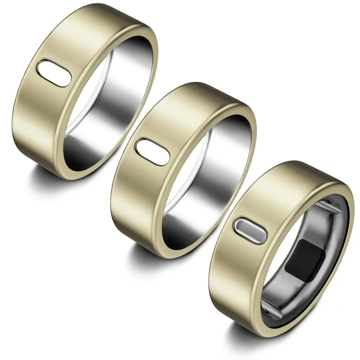 ZOOROO 3 Pack Oura Ring Gen 4/Gen 3 Protector Covers, Size 9, Champagne Gold | TPU Anti-Scratch Ring Case - main product image