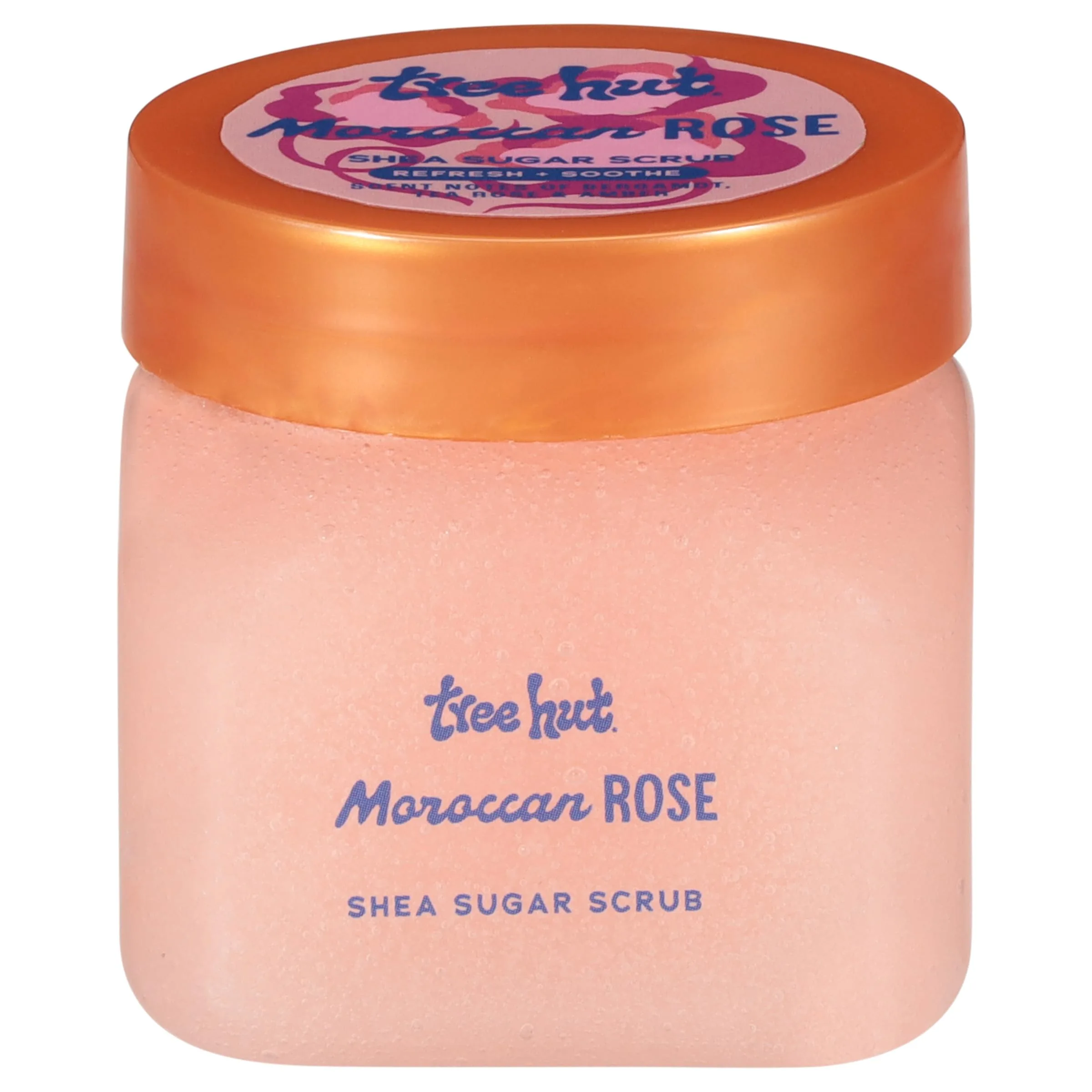 Tree Hut Moroccan Rose Shea Sugar Scrub Travel Size 3.4 oz | Exfoliating & Hydrating Body Scrub - main product image