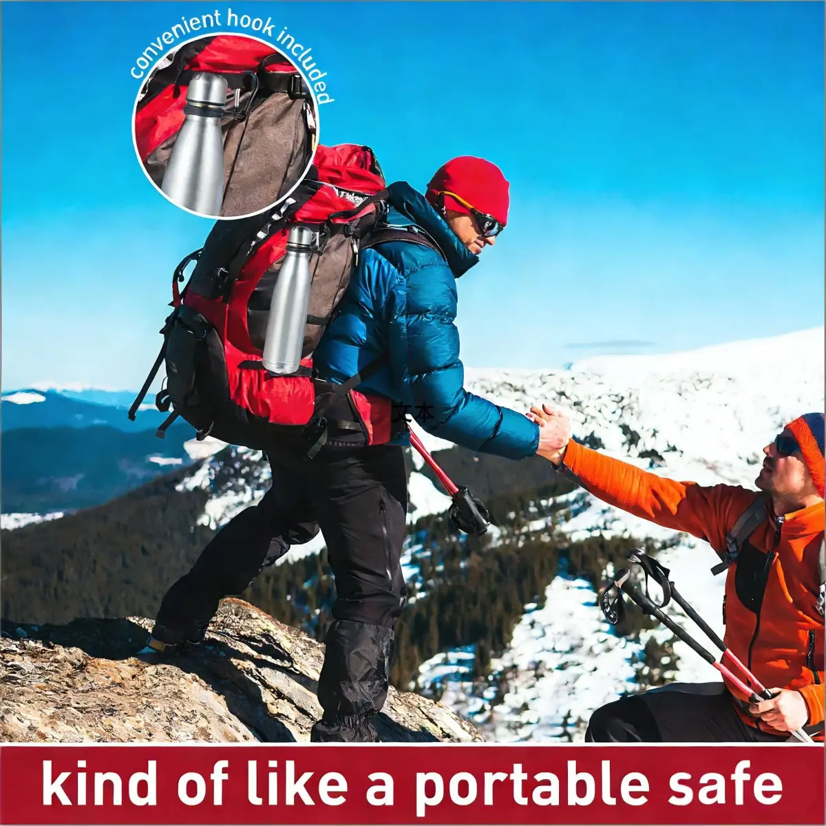 LetPetSet Stainless Steel Diversion Safe Water Bottle with Hidden Compartment, 532ml (18 fl oz) | Secure Storage for Valuables - view 4