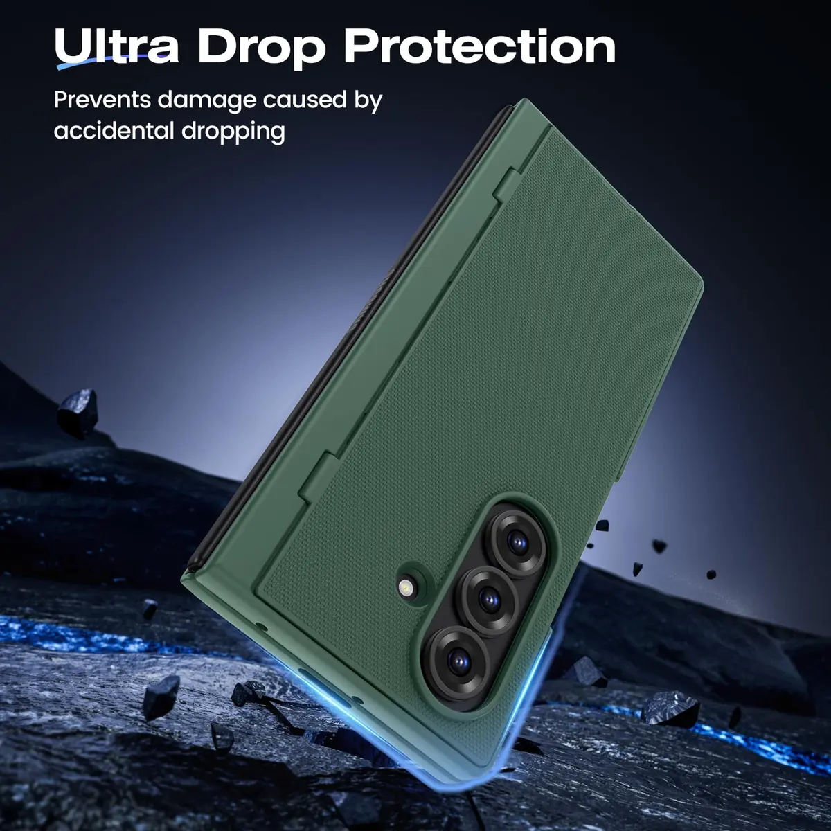 Ruky Green Case for Samsung Galaxy Z Fold 7 with Privacy Screen Protector & Kickstand | 7.6-inch Display - view 6