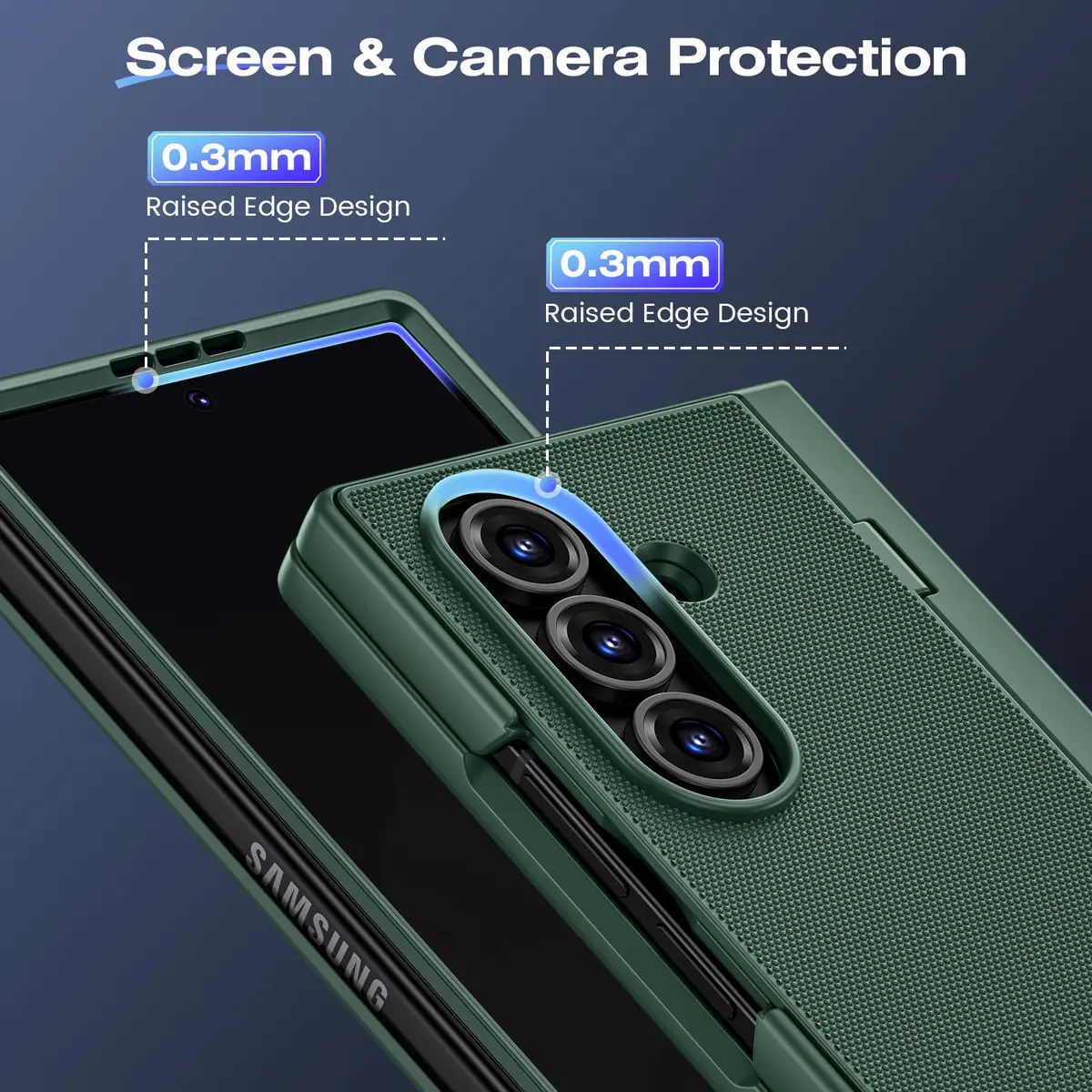 Ruky Green Case for Samsung Galaxy Z Fold 7 with Privacy Screen Protector & Kickstand | 7.6-inch Display - view 8