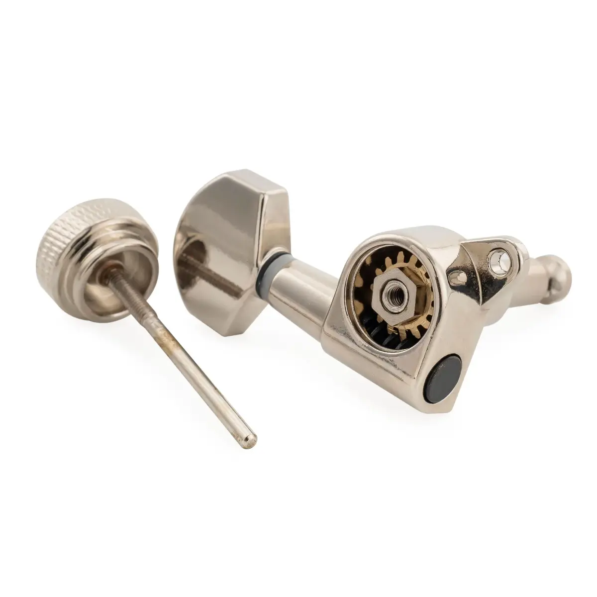 Musiclily Pro R15J Bass Side Locking Tuner 10mm Peg Hole | 15:1 Ratio Nickel - view 6