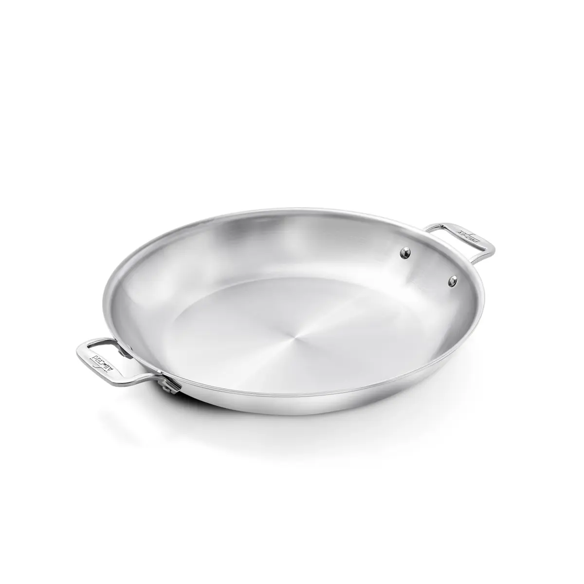 All-Clad D3 Stainless Steel 14" Paella Pan | Made in USA, 14-inch, Fully Bonded Tri-Ply - main product image
