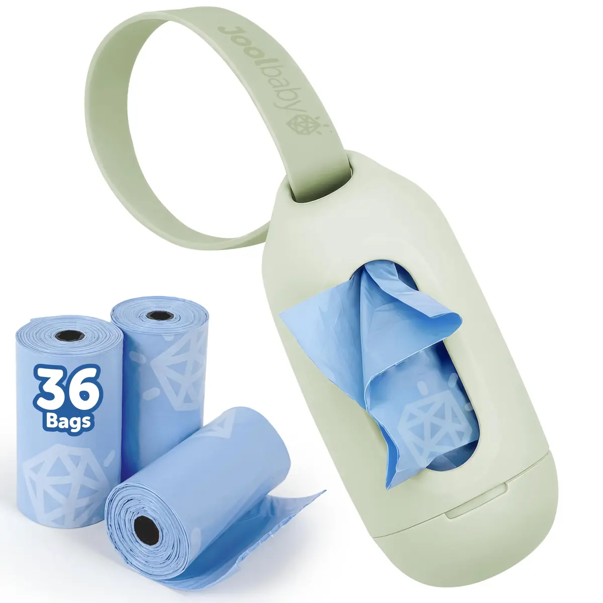 Jool Baby Disposable Diaper Bag Dispenser Sage | Lavender Scented & Retractable (70-120 chars) - main product image