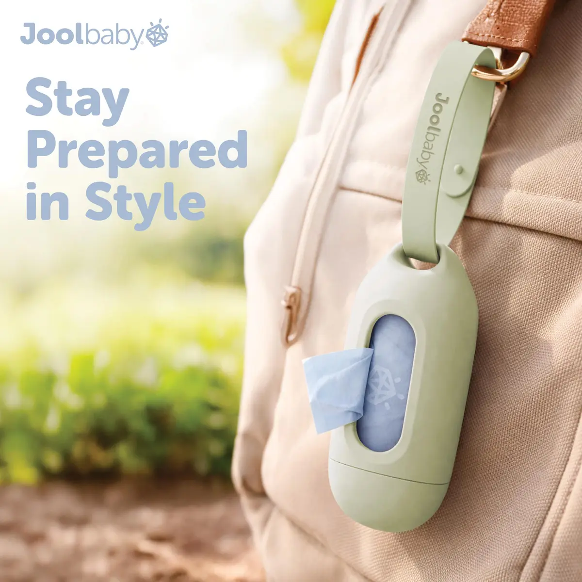 Jool Baby Disposable Diaper Bag Dispenser Sage | Lavender Scented & Retractable (70-120 chars) - view 2