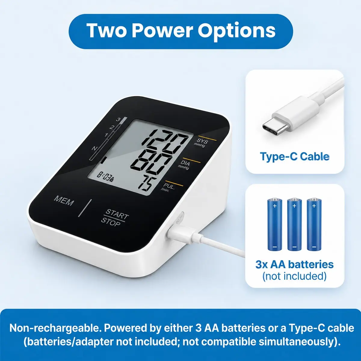 Wishlove Black Blood Pressure Monitor | Accurate Upper Arm BP Cuff for Home Use - view 6