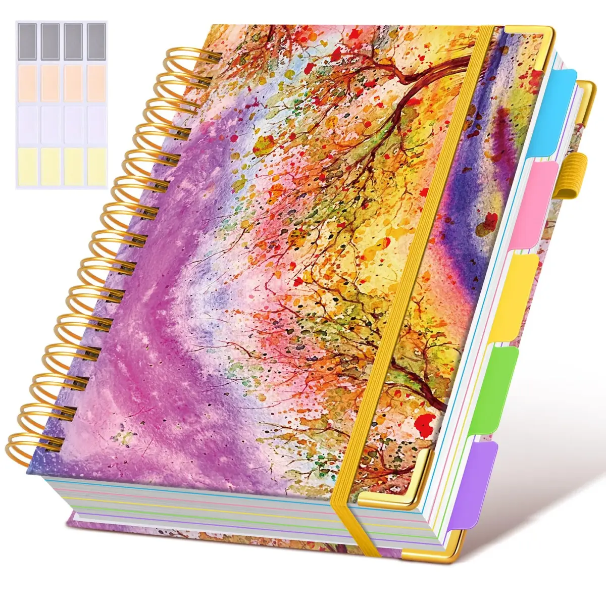 dilitego Hardcover Spiral Notebook Journal 300 Pages | 5 Subject College Ruled Notebook for Work School Note Taking - main product image