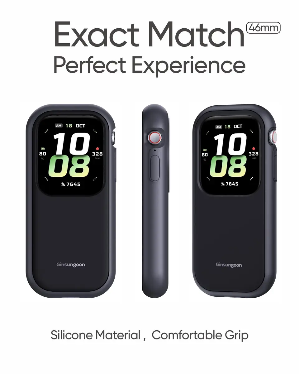 Ginsungoon Compatible with Apple Watch Series 10/11 (46mm) | Smartphone Replacement Case for Apple Watch - view 4