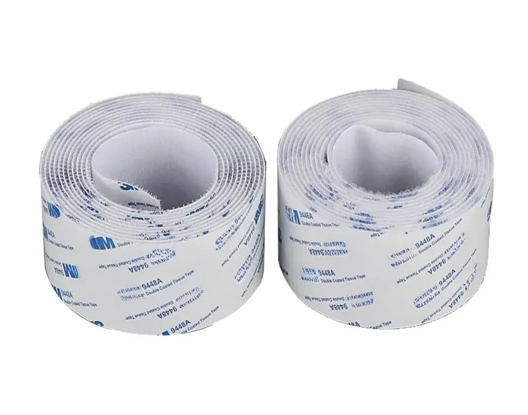 SANKA Self Adhesive Hook and Loop Tape Roll, Heavy Duty Sticky Back Fastener, White 5.08 cm x 3.05 m (2 in x 10 FT) - main product image