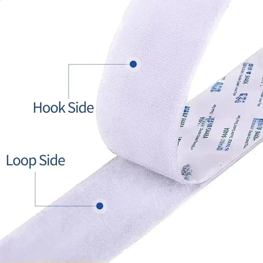 SANKA Self Adhesive Hook and Loop Tape Roll, Heavy Duty Sticky Back Fastener, White 5.08 cm x 3.05 m (2 in x 10 FT) - view 3