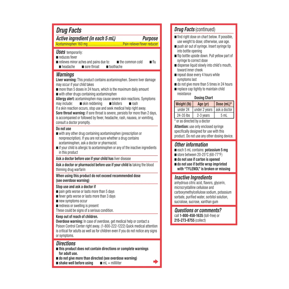 Tylenol Infants' Acetaminophen Oral Suspension Dye-Free Apple 2 fl oz (59 ml) | #1 Pediatrician-Recommended for Teething Pain - view 9