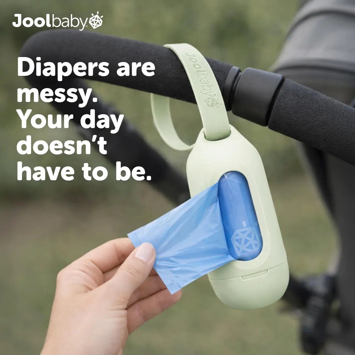 Jool Baby Disposable Diaper Bag Refills for Diaper Bag Dispenser (5 Rolls, 60 Bags) – Lavender-Scented Odor-Controlling Waste Bag - view 6
