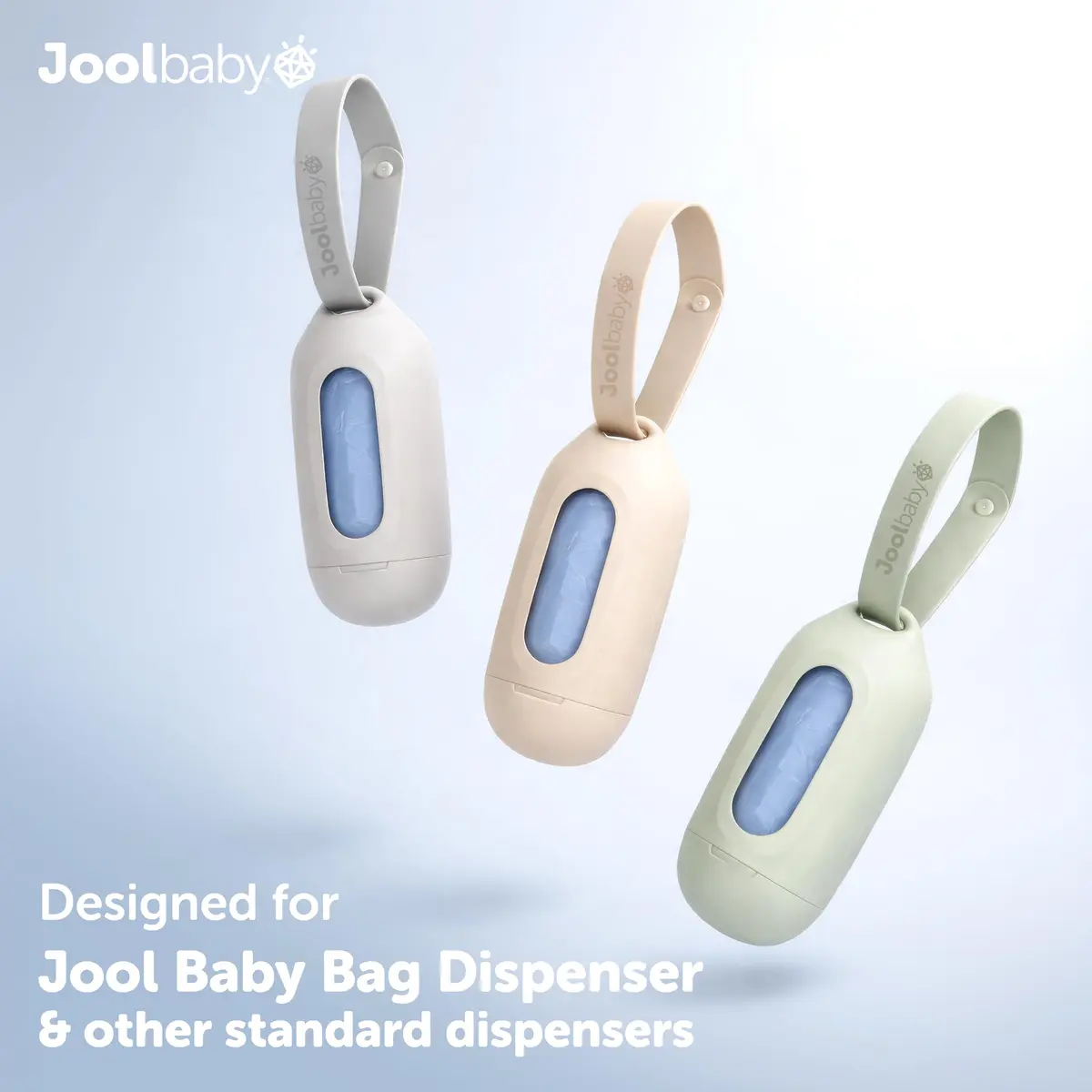 Jool Baby Disposable Diaper Bag Refills 12 Rolls | Lavender-Scented Odor-Controlling Bags for On-the-Go Use - view 3