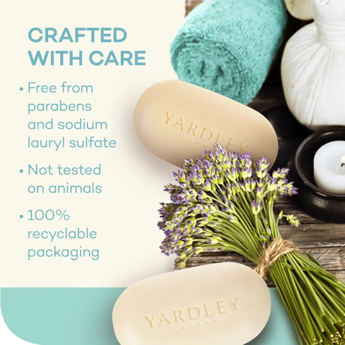 Yardley London Chamomile Flower Nourishing Baby Bar Soap 200g (7oz) | Dermatologist Tested for Sensitive Skin - view 5