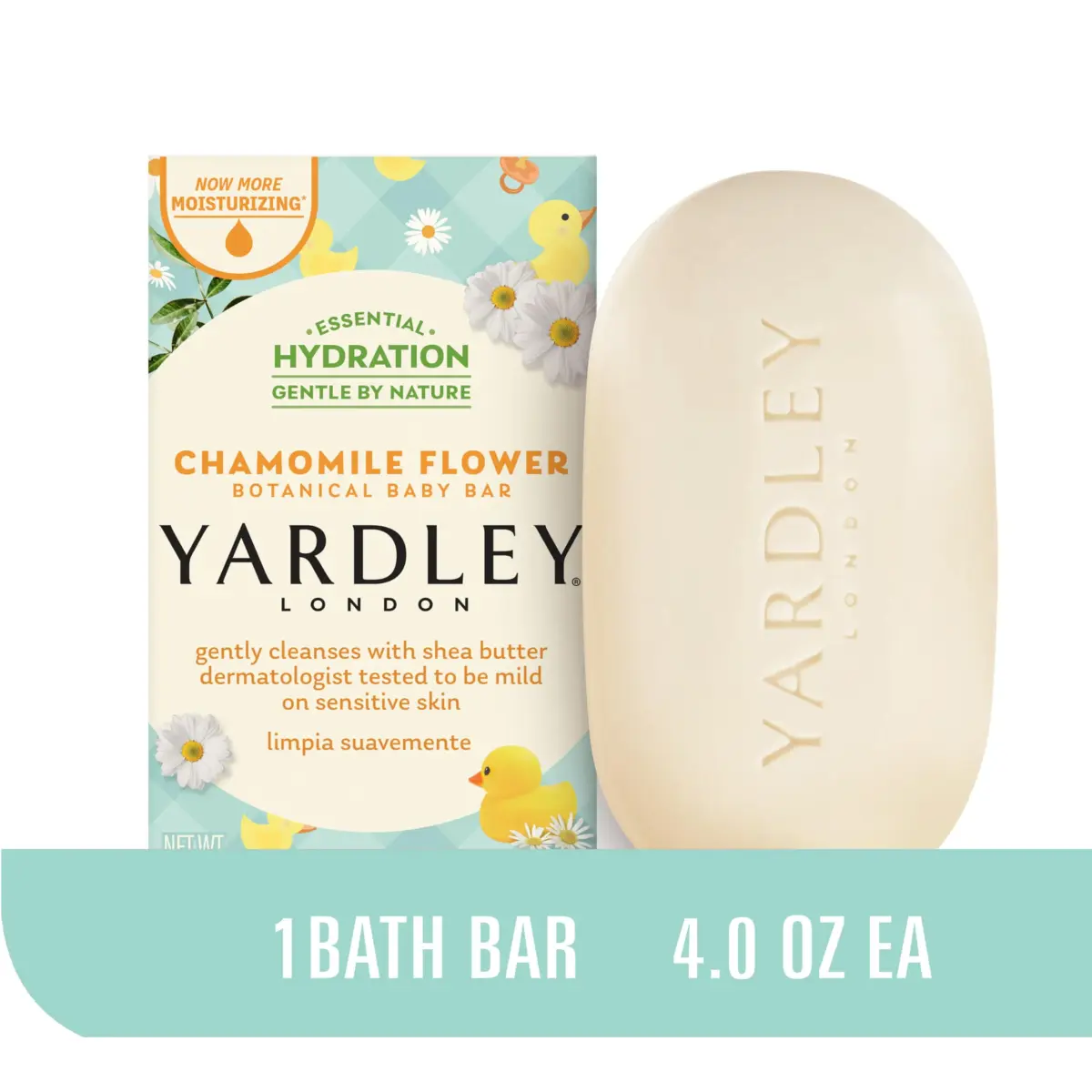 Yardley London Chamomile Flower Nourishing Baby Bar Soap 200g (7oz) | Dermatologist Tested for Sensitive Skin - view 2