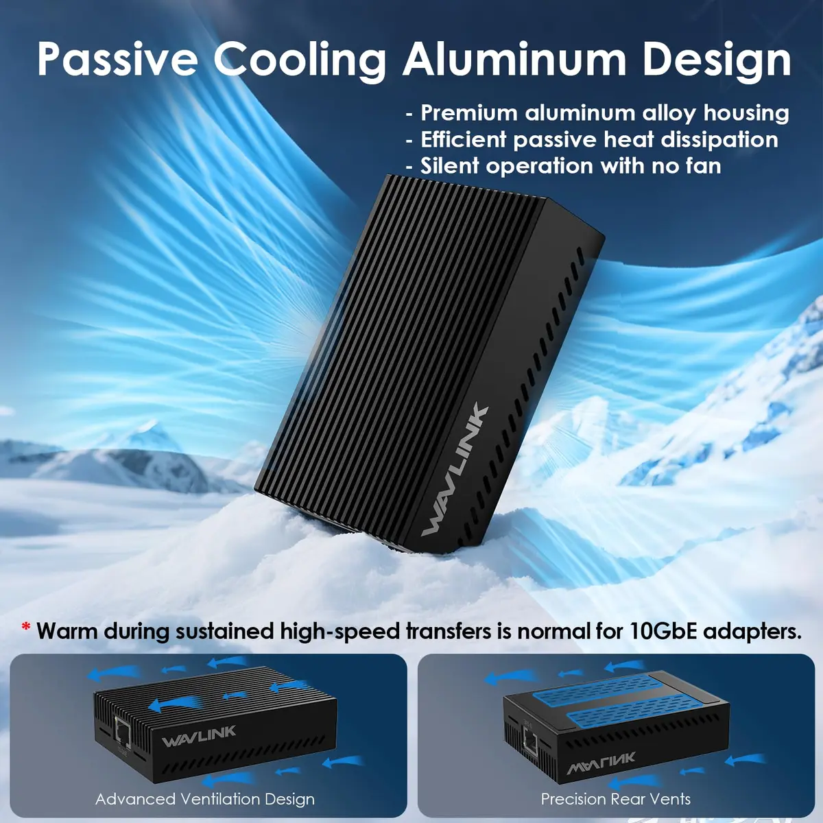 WAVLINK USB4 to 10Gbps Ethernet Adapter Supports Thunderbolt 3/4/5 & USB4 | True 10Gbps Wired Performance - view 7
