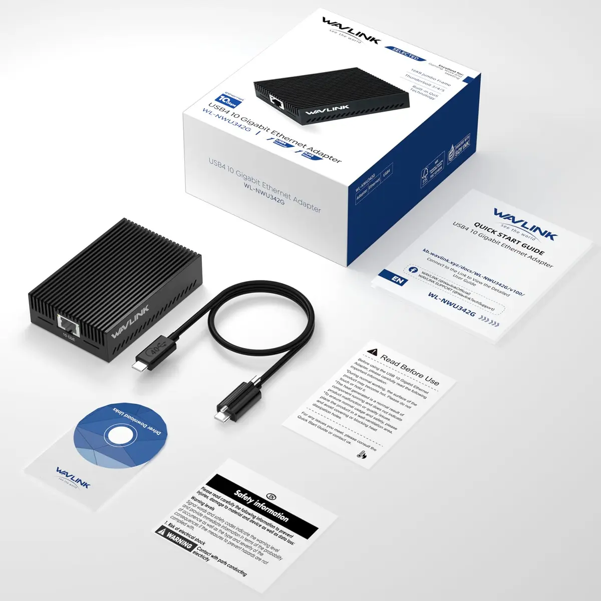 WAVLINK USB4 to 10Gbps Ethernet Adapter Supports Thunderbolt 3/4/5 & USB4 | True 10Gbps Wired Performance - view 9