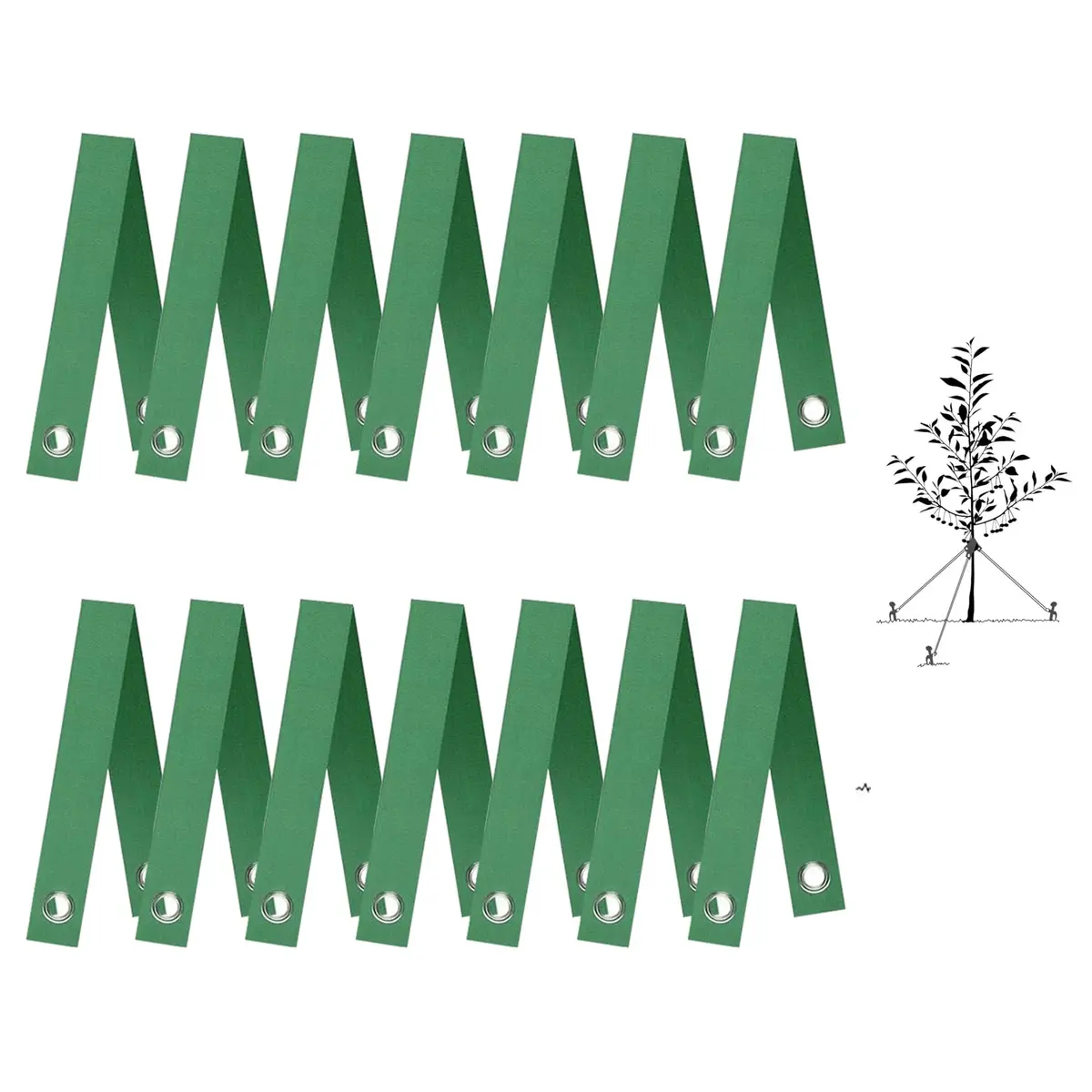 FCENDS Heavy Duty Tree Straps for Staking, 15.8" (40cm) Pack of 14 | Protects Young Trees from Wind Damage - main product image