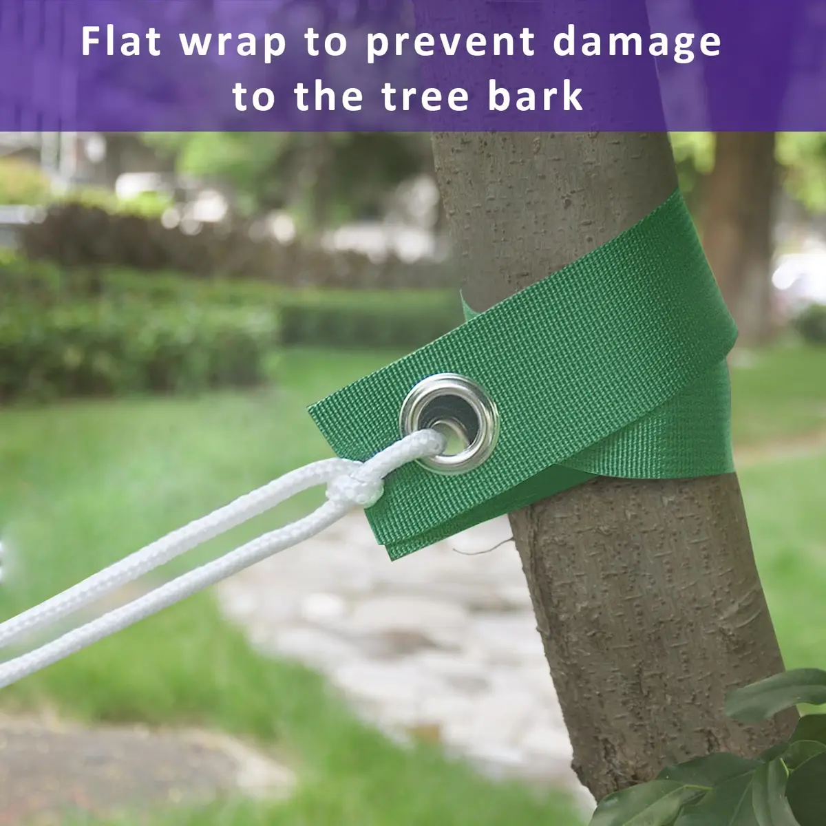 FCENDS Heavy Duty Tree Straps for Staking, 15.8" (40cm) Pack of 14 | Protects Young Trees from Wind Damage - view 2
