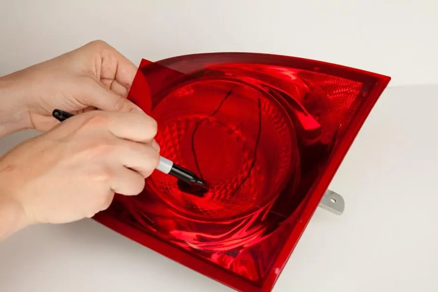3M Auto High Strength Red Lens Repair Film 3.75 in x 7.75 in | Weatherproof, Curved Surface Adhesive (70-120 chars) - view 6