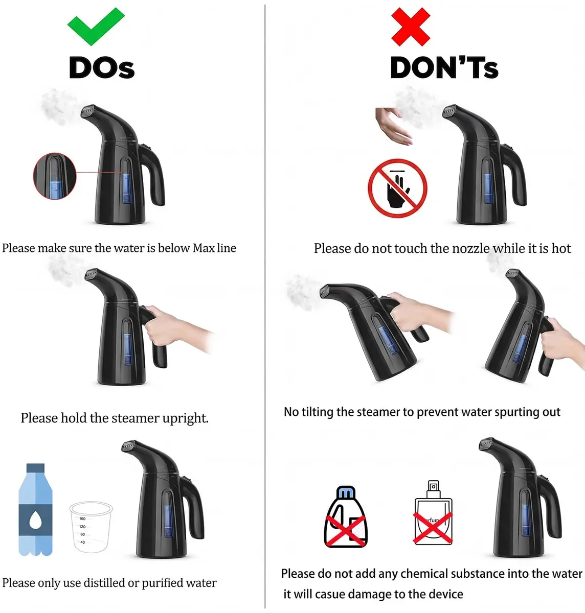 OGHom Steamer for Clothes 240ml 700W | Portable Travel Garment Steamer - view 8