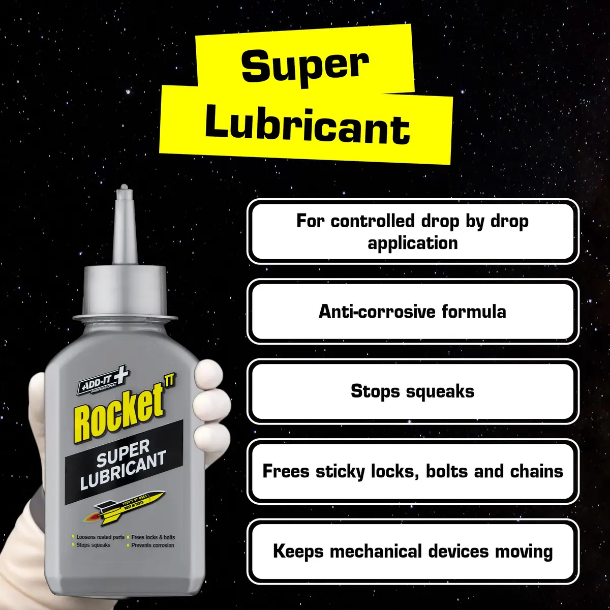 Rocket TT Super Lubricant Penetrating Oil with Precision Spout 125ml | Multi-Purpose Rust & Squeak Solution - view 2
