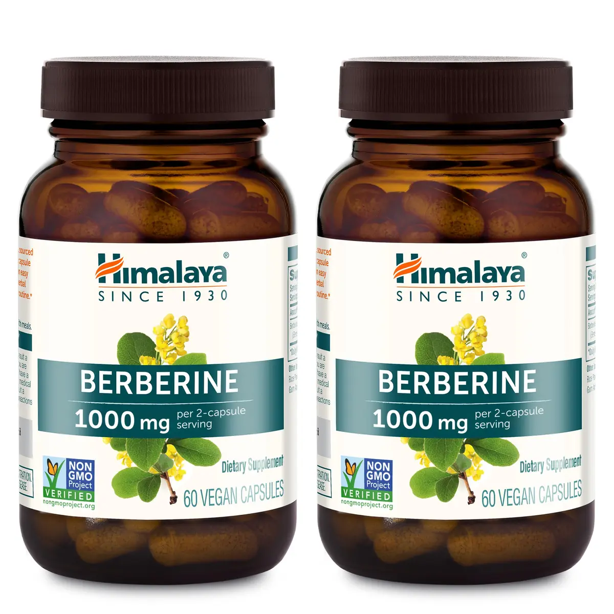 Himalaya Berberine Supplement 1000 mg | Supports Immunity & Metabolism, Vegan, 2 Pack - main product image
