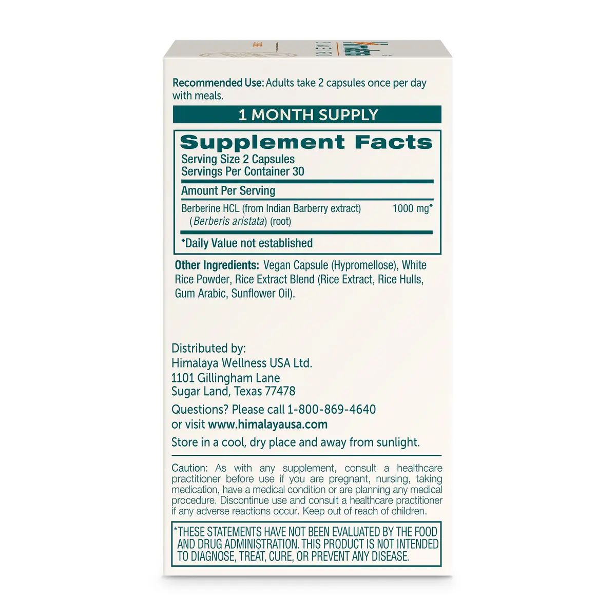 Himalaya Berberine Supplement 1000 mg | Supports Immunity & Metabolism, Vegan, 2 Pack - view 2