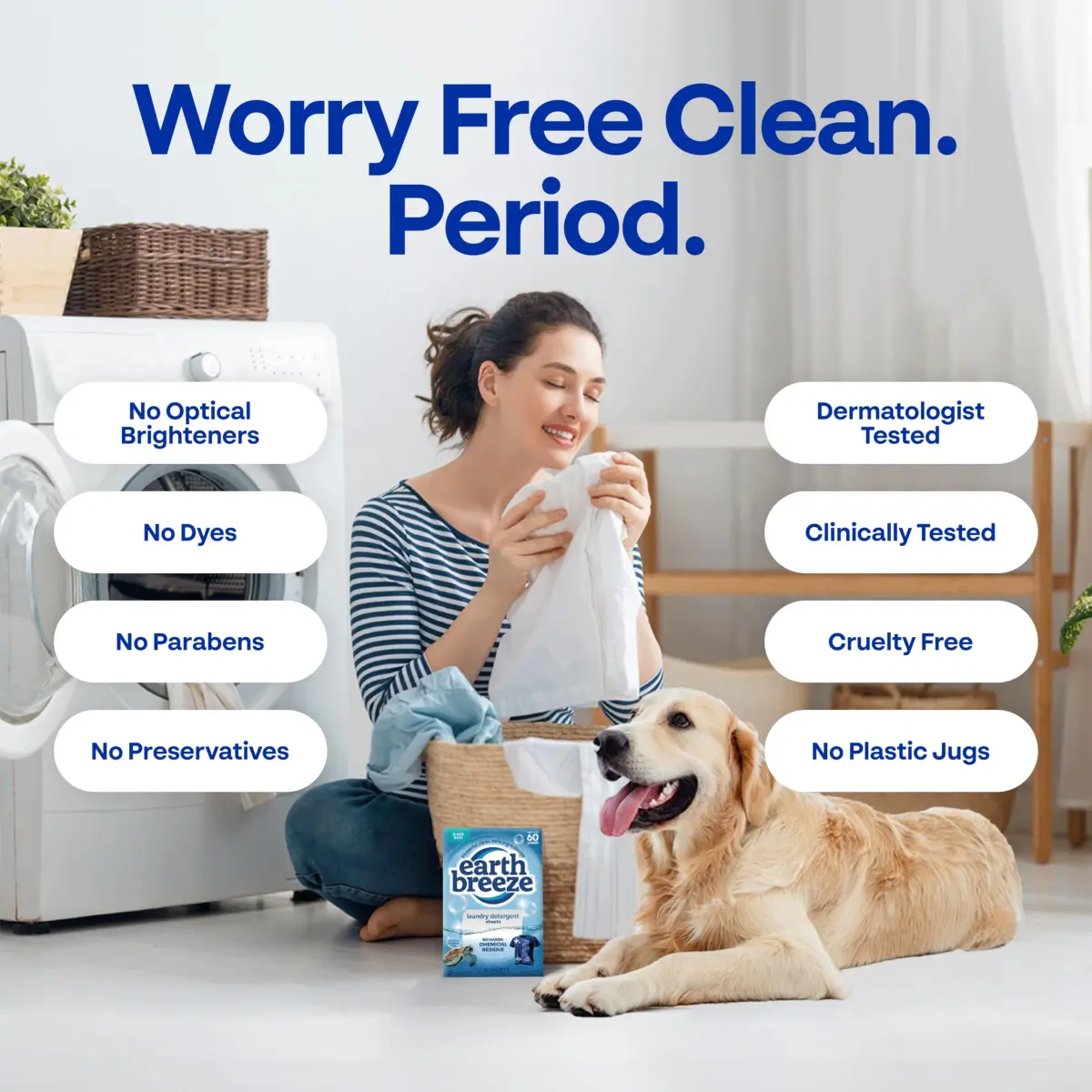 Earth Breeze Laundry Detergent Sheets River Rain 60 Loads | Eco-Friendly & Travel-Ready - view 6