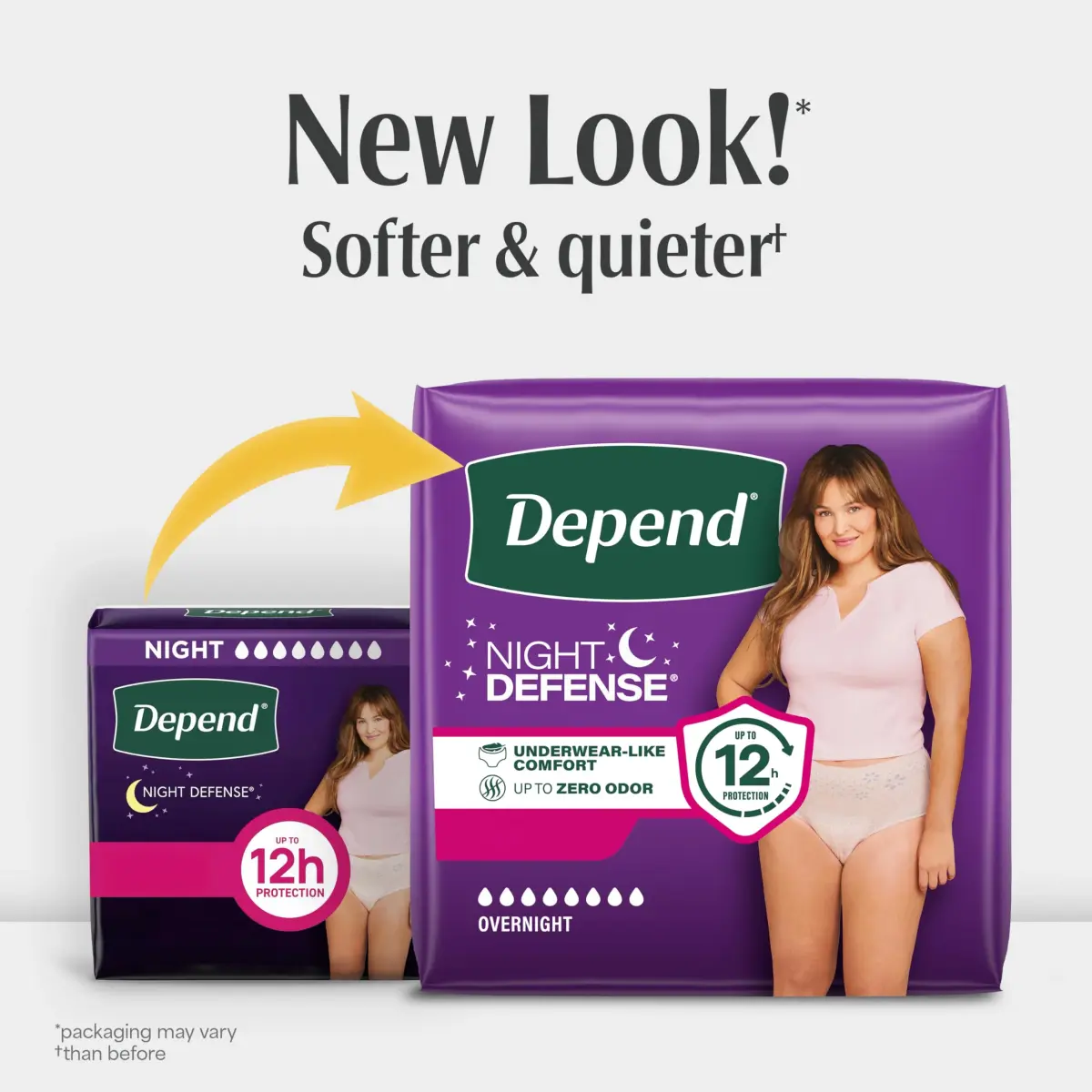 Depend Night Defense Adult Diapers for Women XXL 52 Count | Up to 12 Hours Overnight Protection - view 3