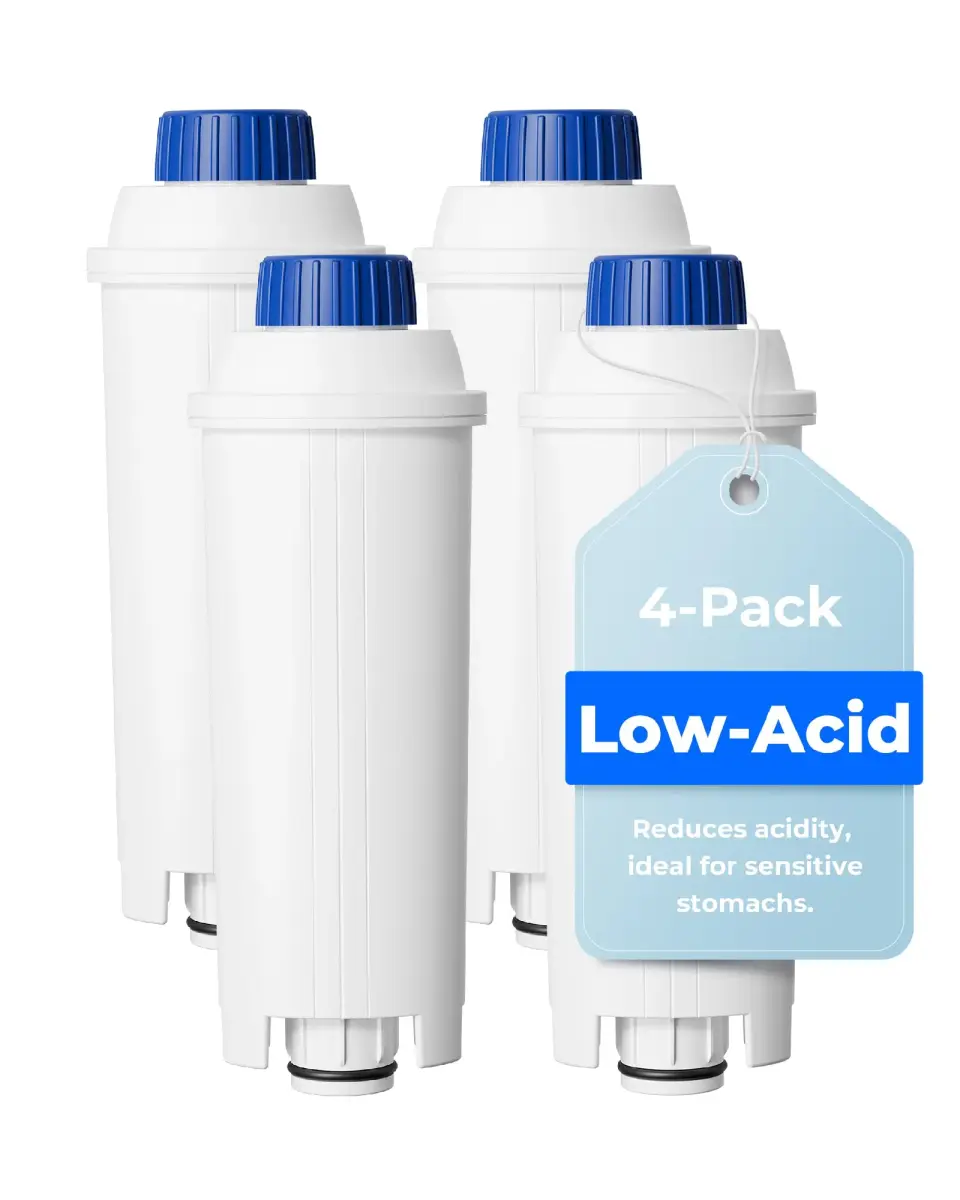 Waterdrop C11 Low-Acid Coffee Filter Replacement for De'Longhi® 4 Pack | Advanced Filtration for Smoother Coffee - main product image