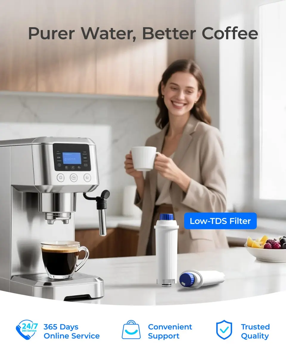 Waterdrop C11 Low-TDS Coffee Filter Replacement for De'Longhi® 4 Pack | Advanced Filtration for Richer Coffee - view 9