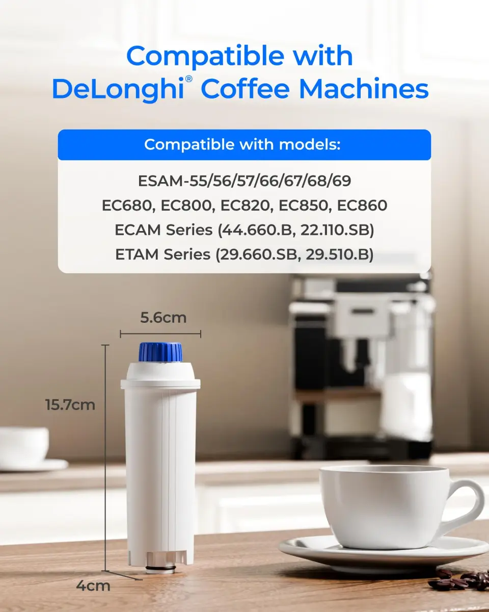 Waterdrop C11 Low-TDS Coffee Filter Replacement for De'Longhi® 4 Pack | Advanced Filtration for Richer Coffee - view 2