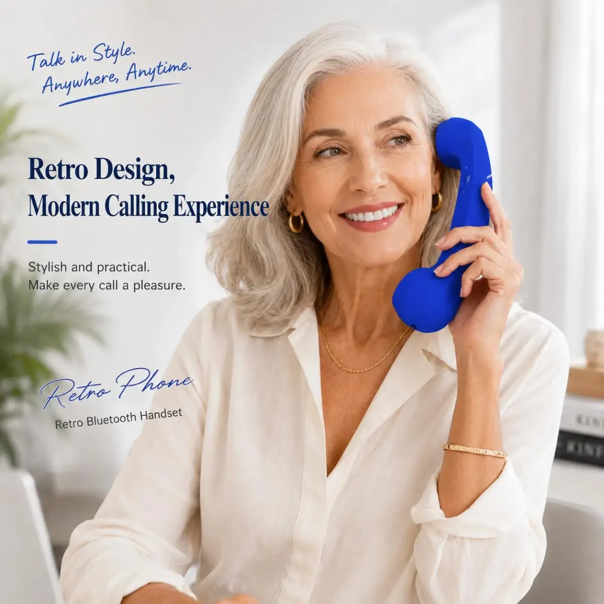 LIONSOUL Retro Bluetooth Handset with USB for Cell Phones & Computers | 12-Hour Talk Time - view 4